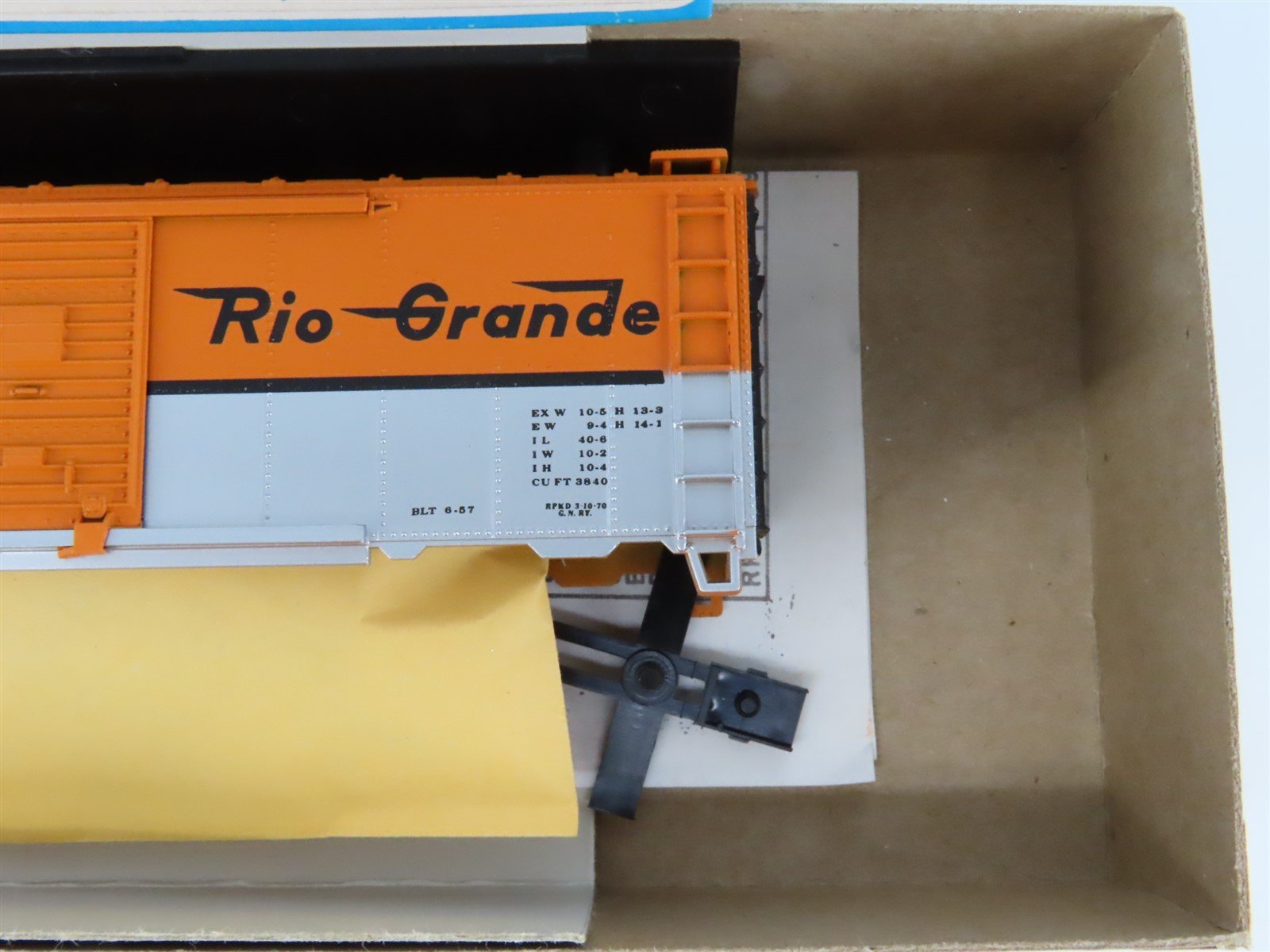HO Athearn Bev-Bel Kit #1930-5 D&RGW Rio Grande 40' Single Door Box Car #67579
