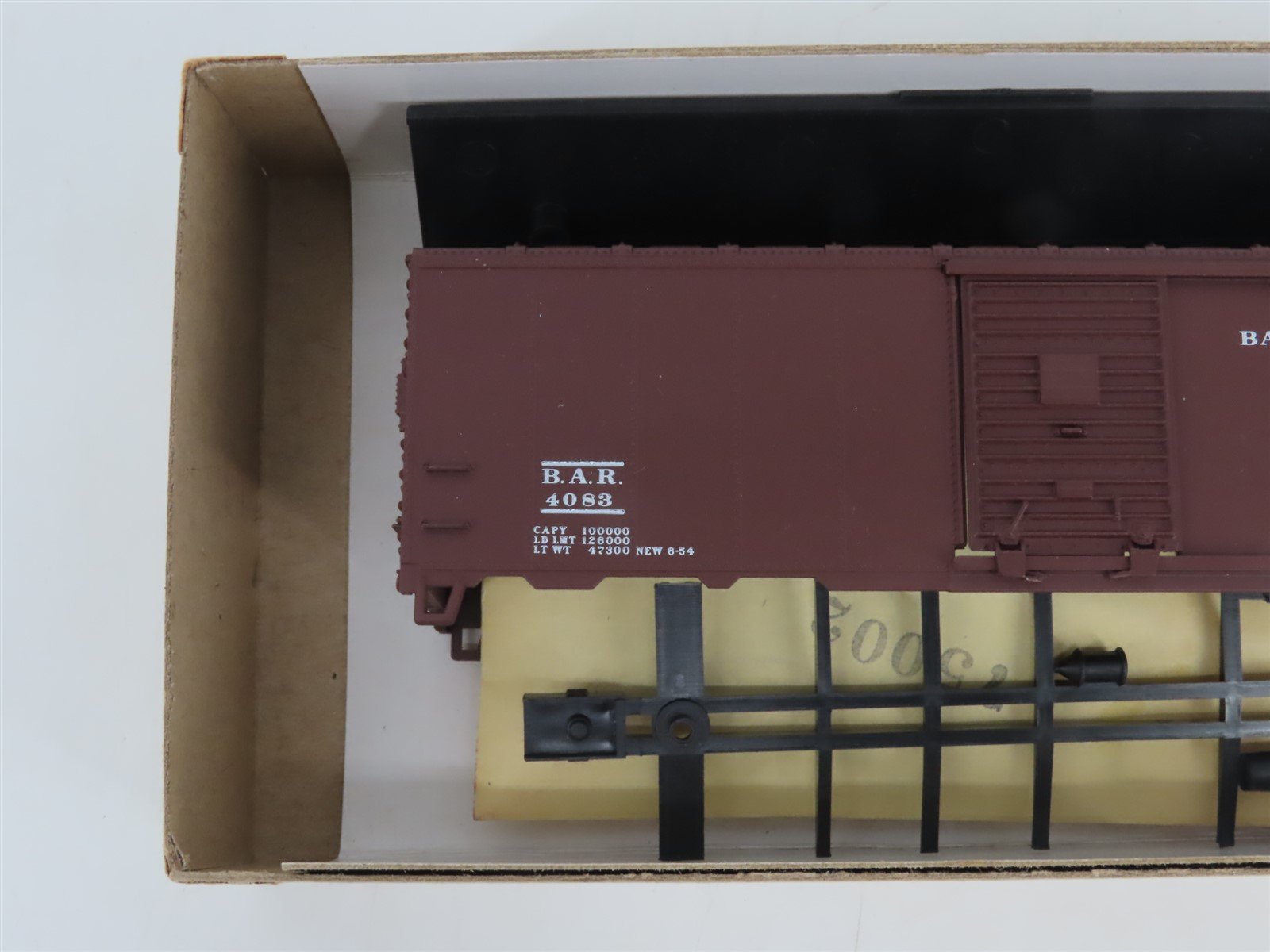 HO Scale Athearn Bev-Bel Kit #1050 BAR Bangor & Aroostook 40' Box Car #4083