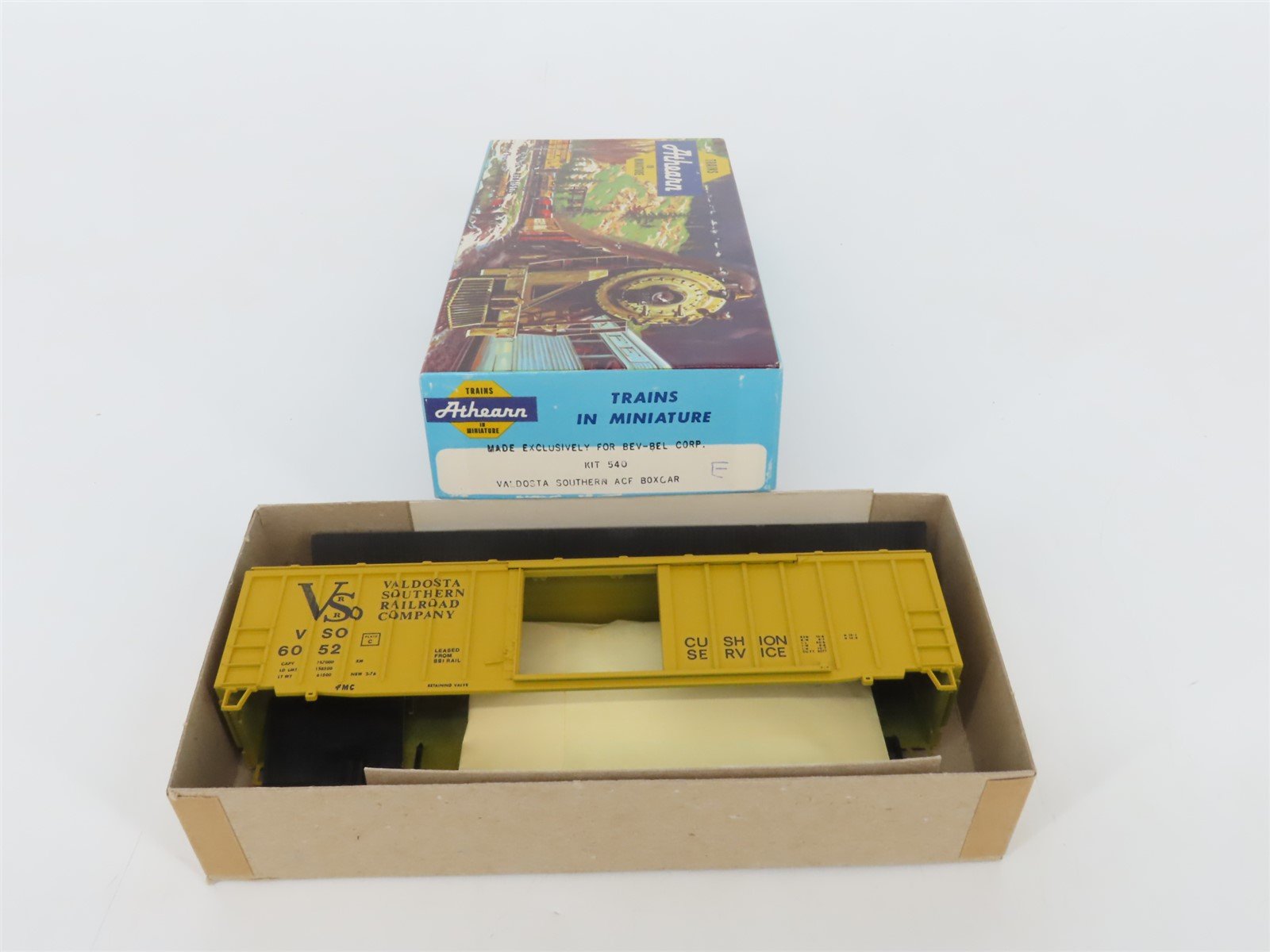HO Athearn Bev-Bel Kit #540 VSO Valdosta Southern Railroad 50' Box Car #6052