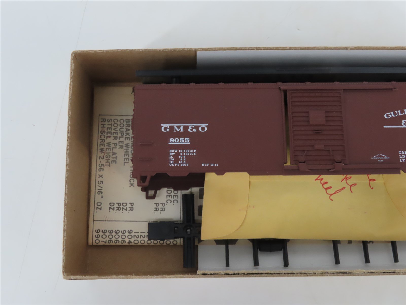HO Scale Athearn Bev-Bel Kit #1394 GM&O Gulf Mobile & Ohio 40' Box Car #8055