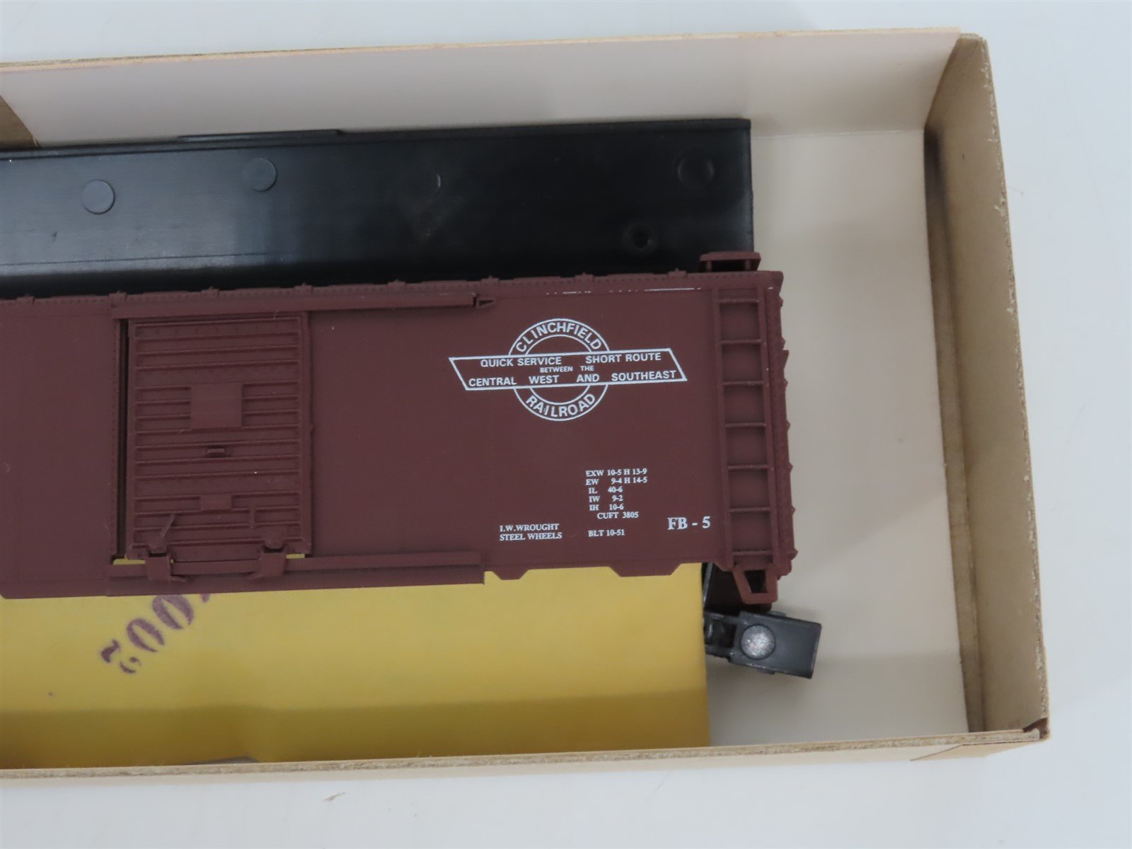 HO Scale Athearn Bev-Bel Kit #1147-2 CRR Clinchfield Railroad 40' Box Car #5150