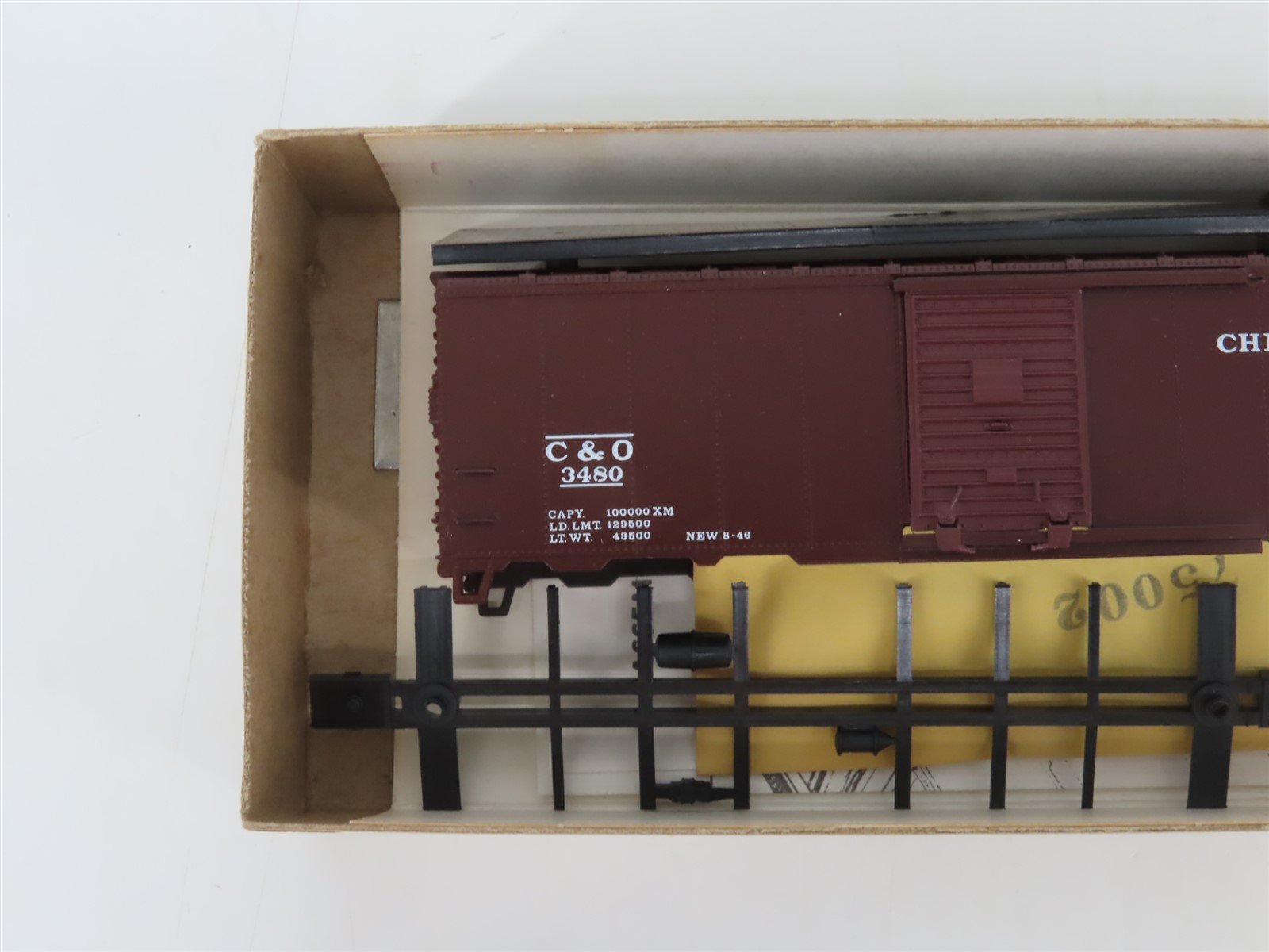 HO Scale Athearn Bev-Bel Kit #1028-1 C&O Chesapeake & Ohio 40' Box Car #3480