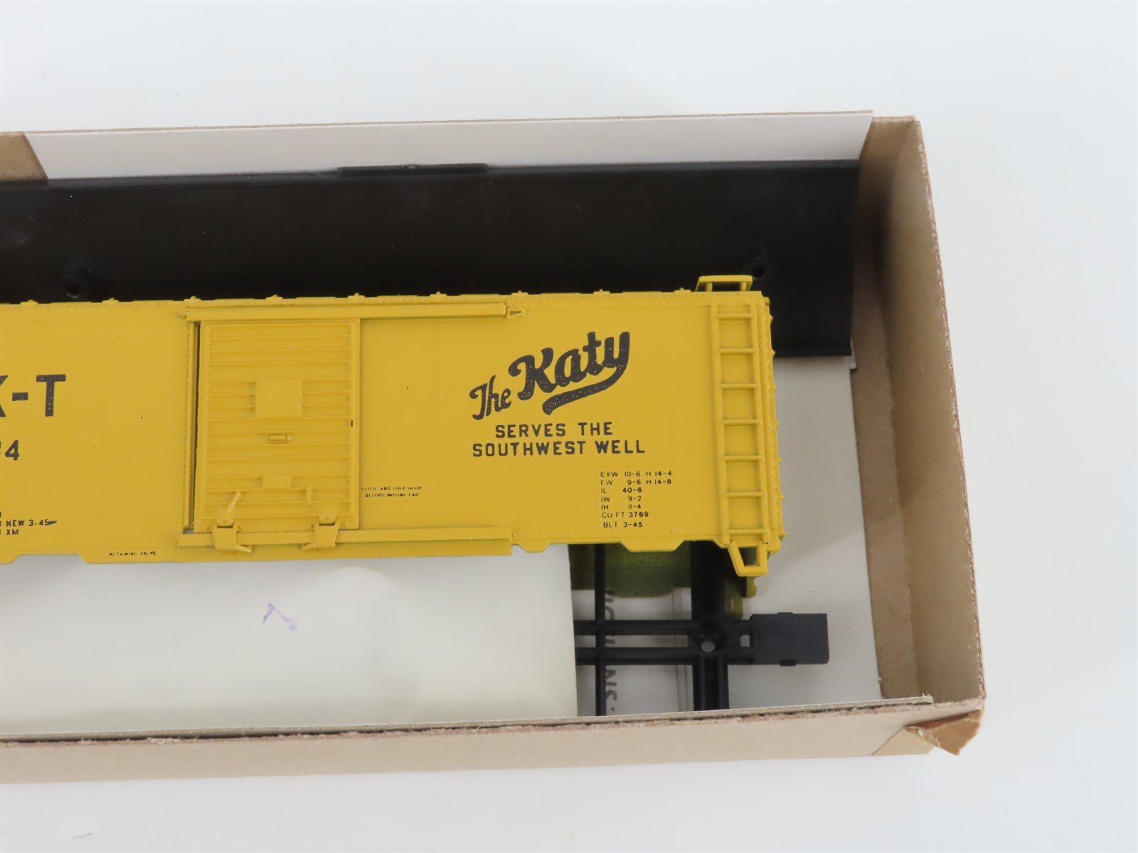HO Scale Athearn Bev-Bel Kit #521-2 M-K-T The Katy 40' Single Door Box Car #6434