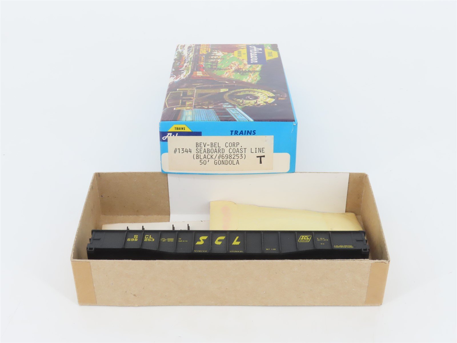 HO Scale Athearn Bev-Bel Kit #1344 SCL Seaboard Coast Line 50' Gondola #698253