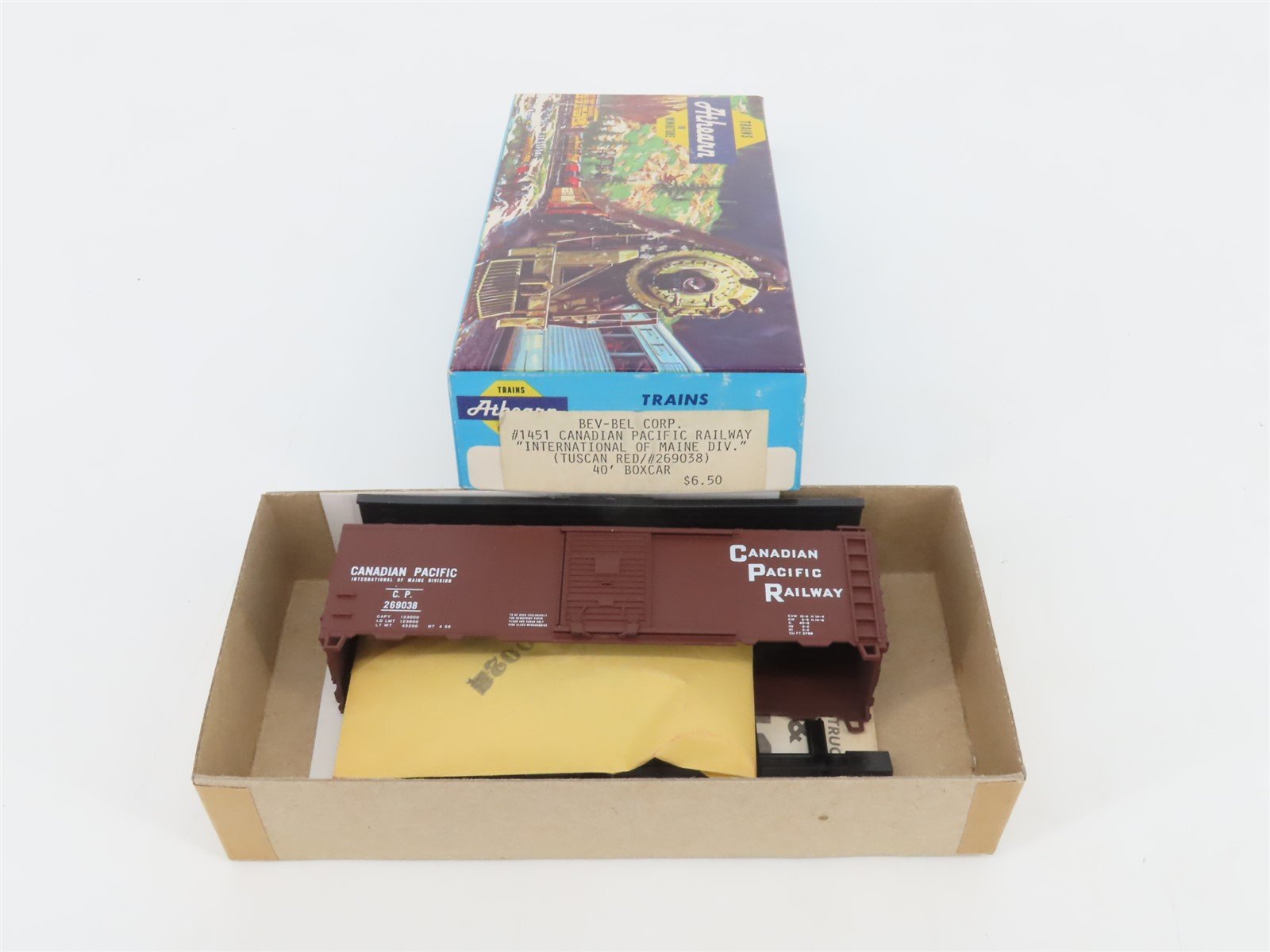 HO Scale Athearn Bev-Bel Kit #1451 CP Canadian Pacific 40' Box Car #269038