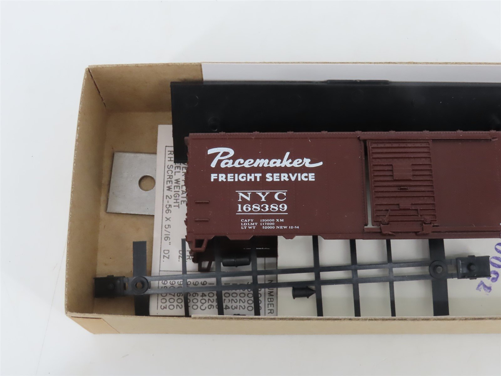 HO Scale Athearn Bev-Bel Kit #1168-1 NYC New York Central 40' Box Car #168389