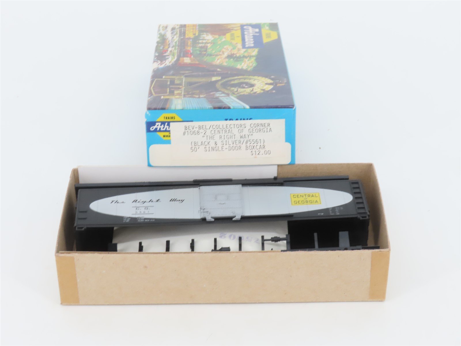 HO Scale Athearn Bev-Bel Kit #1068-2 CG Central of Georgia 50' Box Car #5561