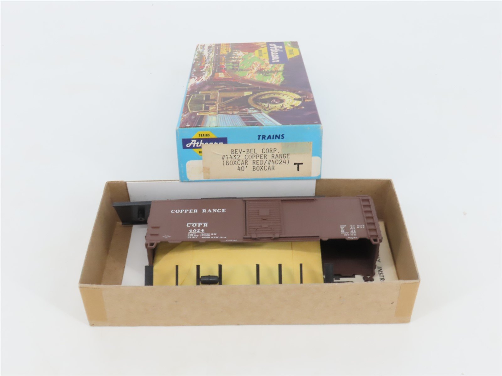 HO Scale Athearn Bev-Bel Kit #1432 COPR Copper Range 40' Box Car #4024
