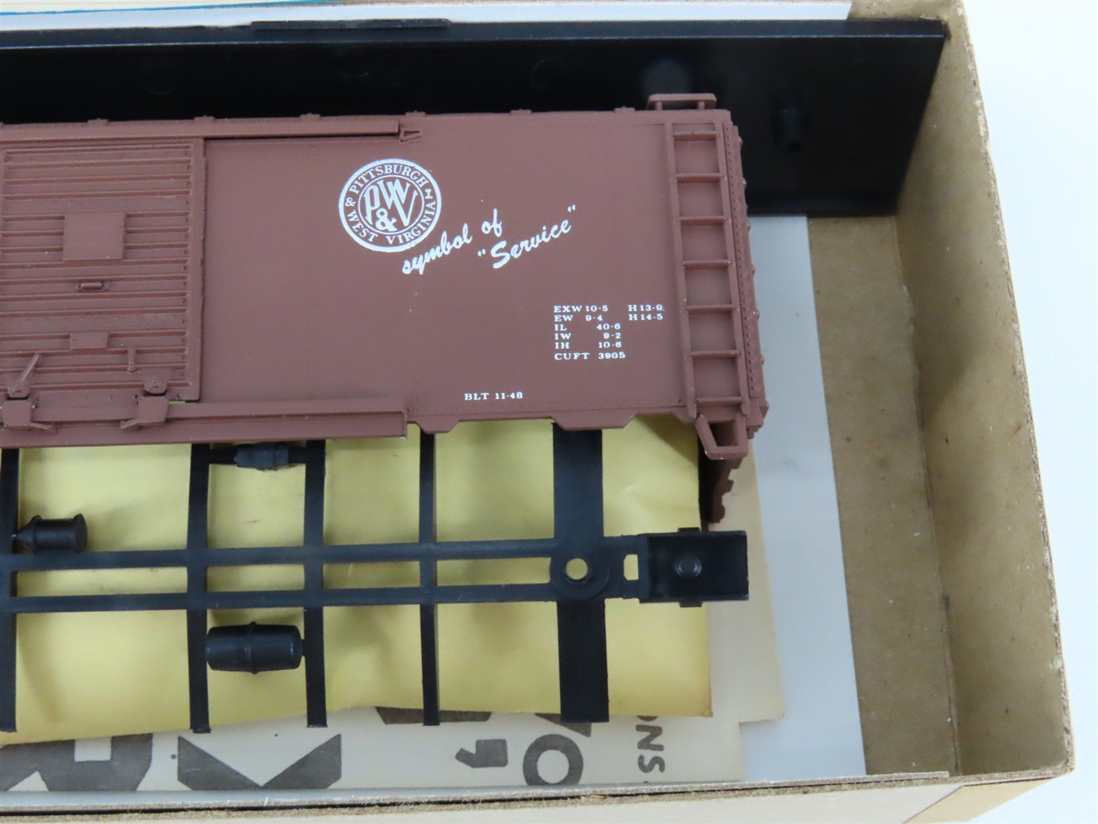 HO Athearn Bev-Bel Kit #1156 P&WV Pittsburgh & West Virginia 40' Box Car #1309