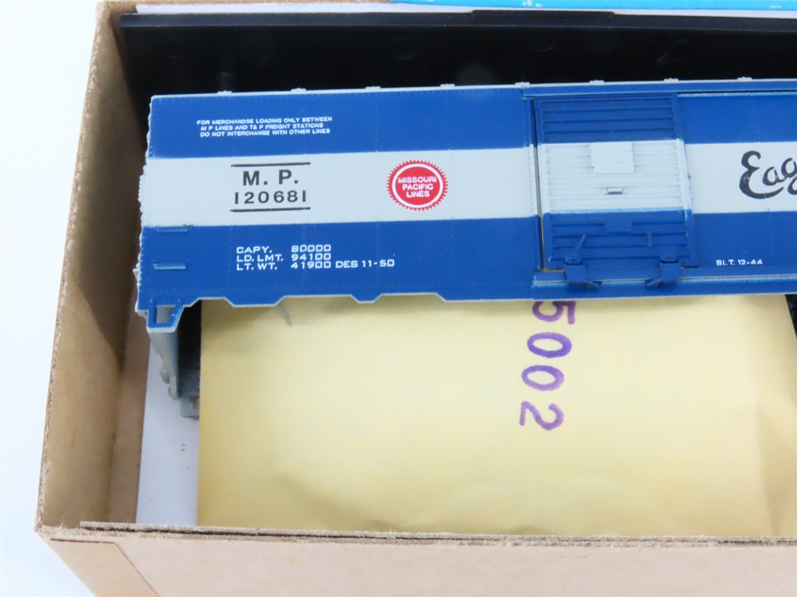 HO Scale Athearn Bev-Bel Kit #1143-2 MP Missouri Pacific 40' Box Car #120681