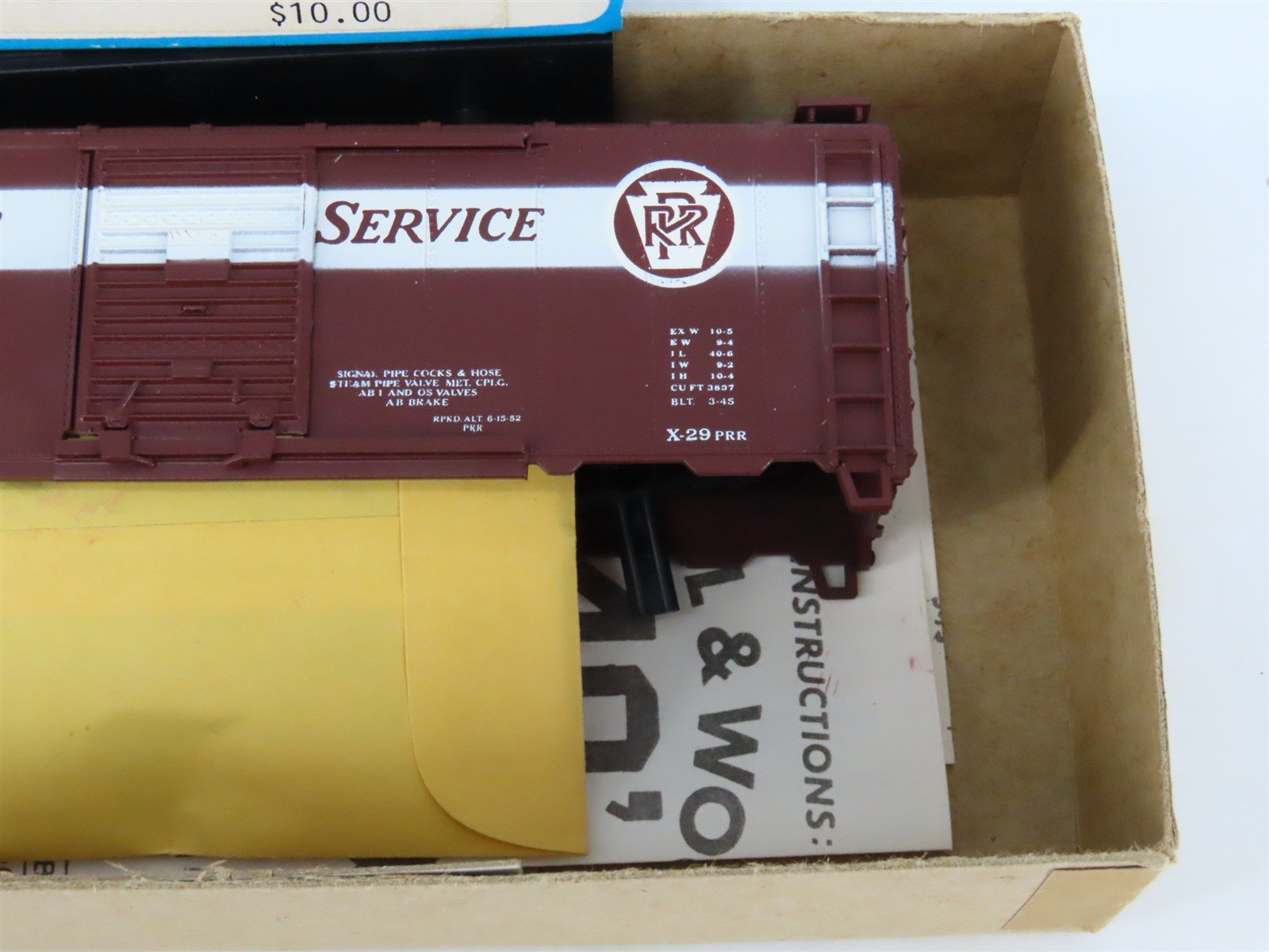 HO Scale Athearn Bev-Bel Kit #1734-1 PRR Merchandise Service 40' Box Car #92482