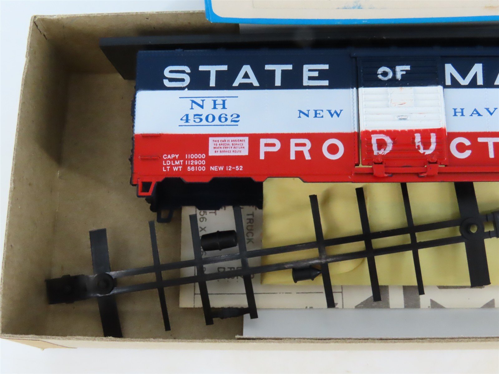 HO Athearn Bev-Bel Kit #1114-12 NH New Haven 40' Single Door Box Car #45062