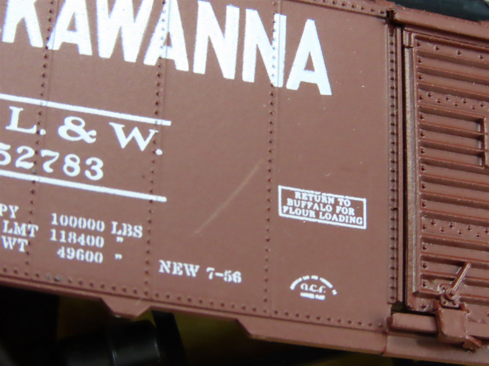 HO Athearn Bev-Bel Kit #233-3 DL&W Lackawanna Phoebe Snow 40' Box Car #52783