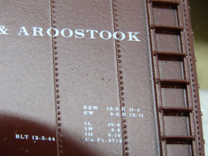 HO Scale Athearn Bev-Bel Kit #1050-2 BAR Bangor & Aroostook 40' Box Car #4499