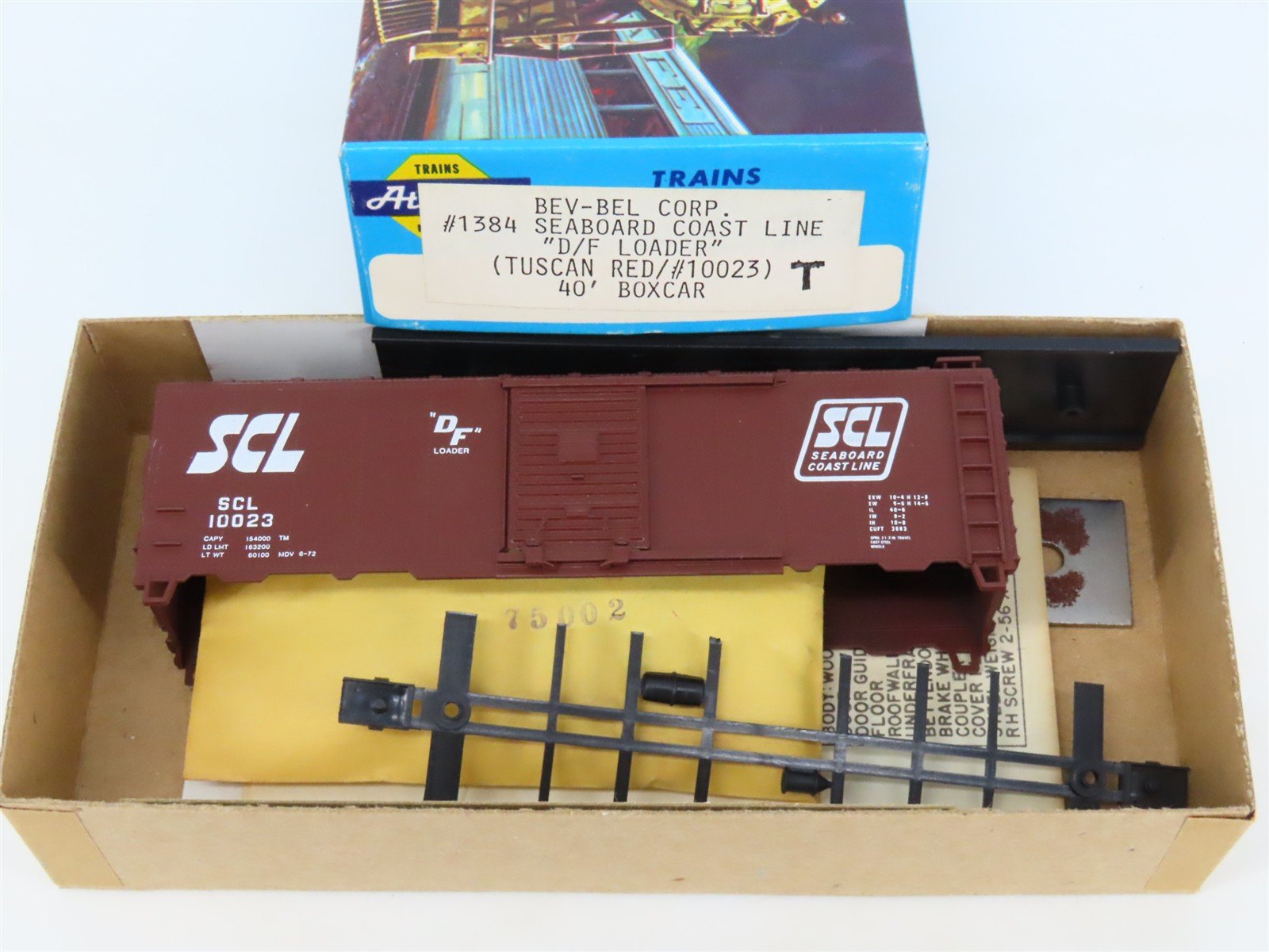 HO Scale Athearn Bev-Bel Kit #1384 SCL Seaboard Coast Line 40' Box Car #10023
