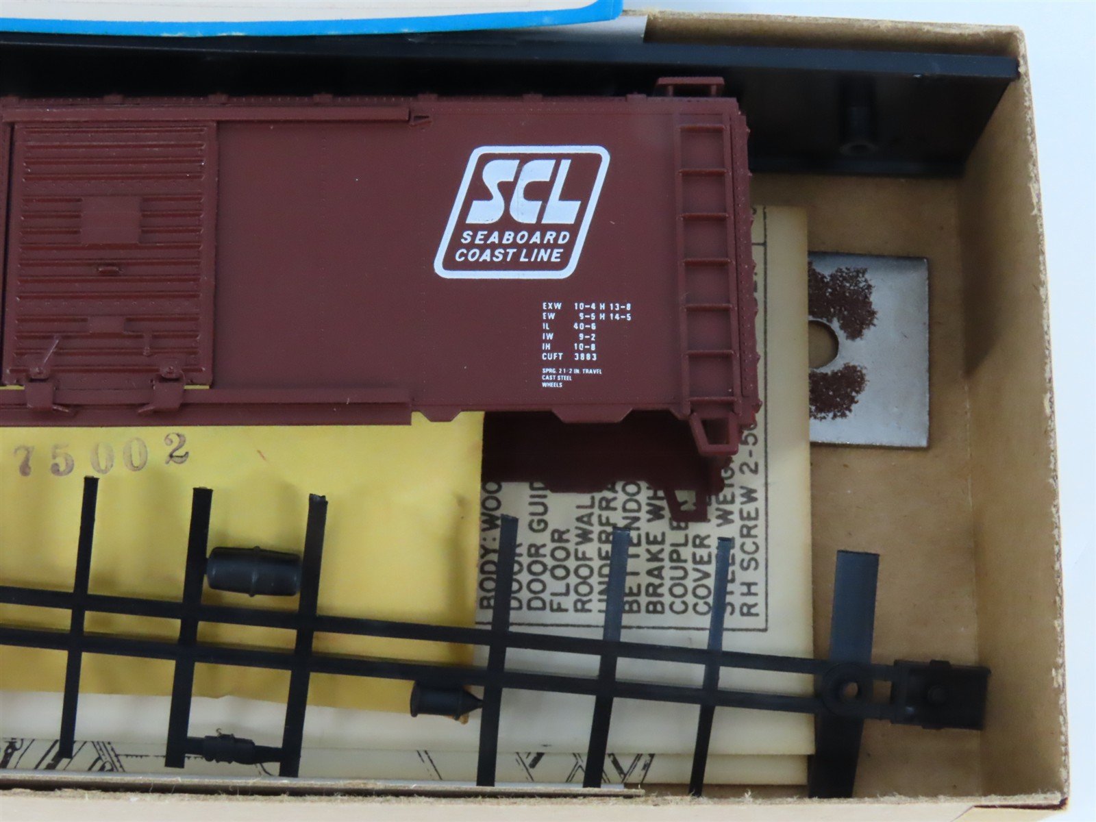 HO Scale Athearn Bev-Bel Kit #1384 SCL Seaboard Coast Line 40' Box Car #10023