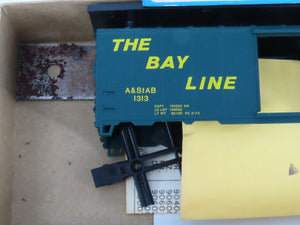 HO Scale Athearn Bev-Bel Kit #1184 A&StAB The Bay Line 40' Box Car #1313