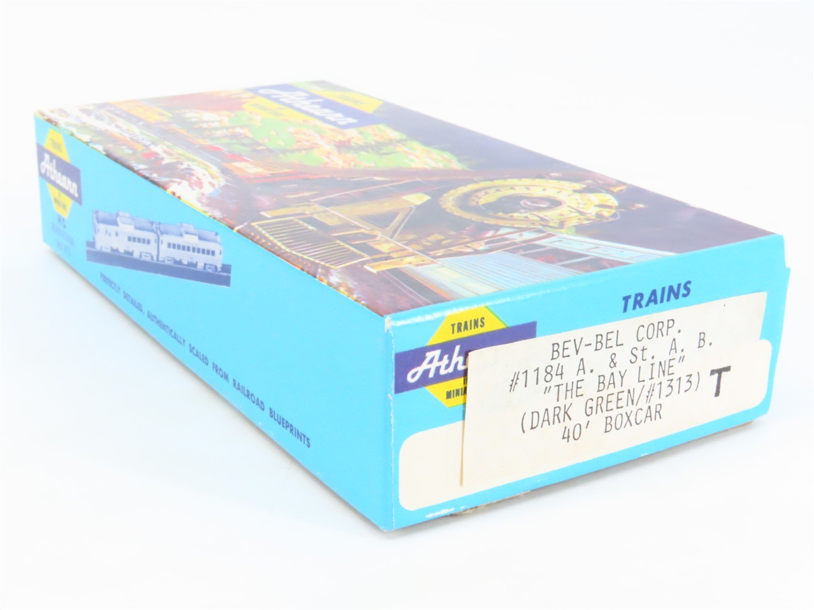 HO Scale Athearn Bev-Bel Kit #1184 A&StAB The Bay Line 40' Box Car #1313