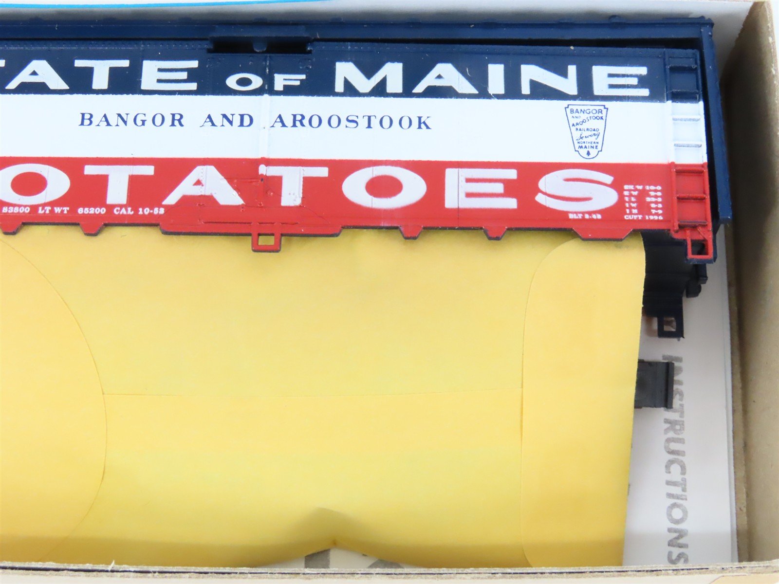 HO Scale Athearn Bev-Bel Kit #1994-1 BAR Bangor & Aroostook 40' Reefer #8549