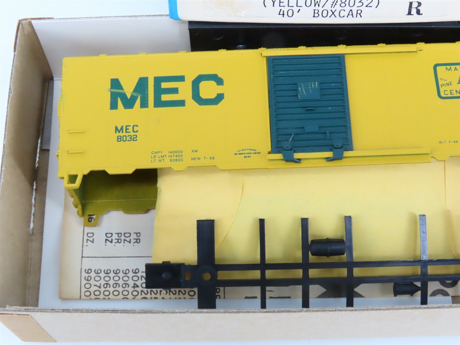 HO Scale Athearn Bev-Bel Kit #1459 MEC Maine Central 40' Box Car #8032