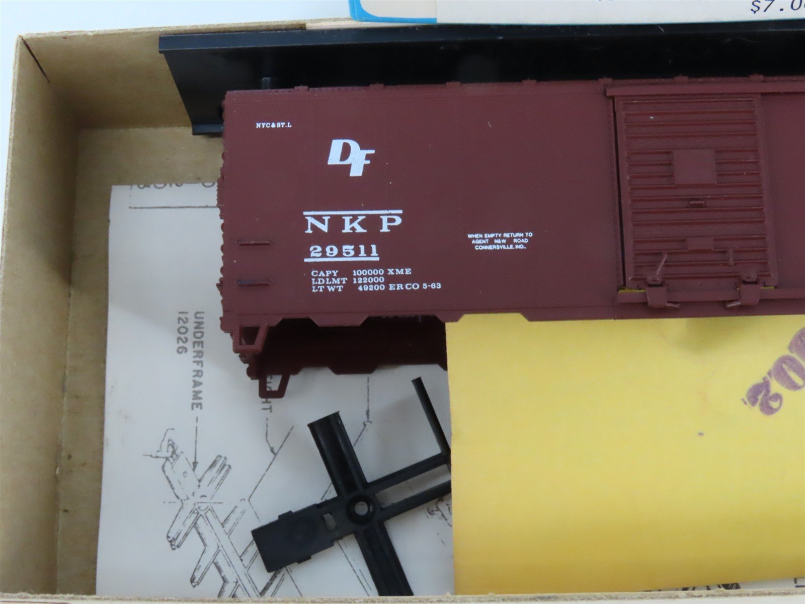 HO Scale Athearn Bev-Bel Kit #1483 NKP Nickel Plate Road 40' Box Car #29511