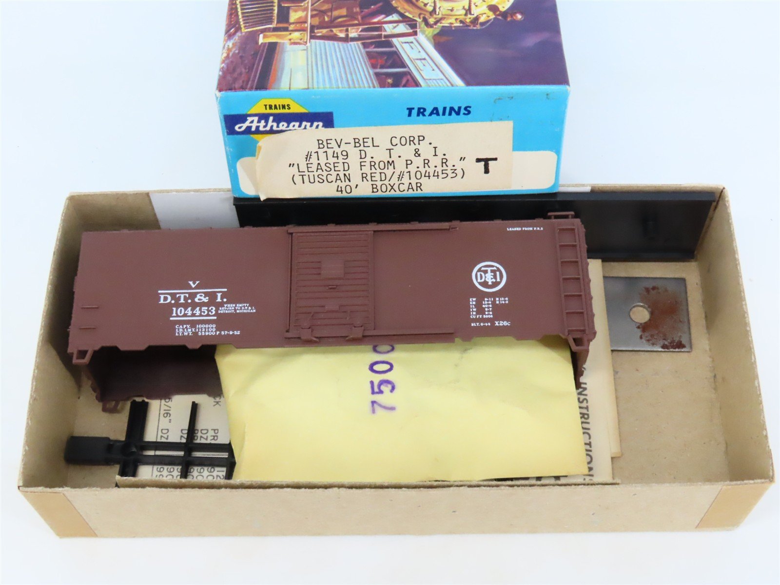 HO Athearn Bev-Bel Kit #1149 DT&I Detroit Toledo & Ironton 40' Box Car #104453