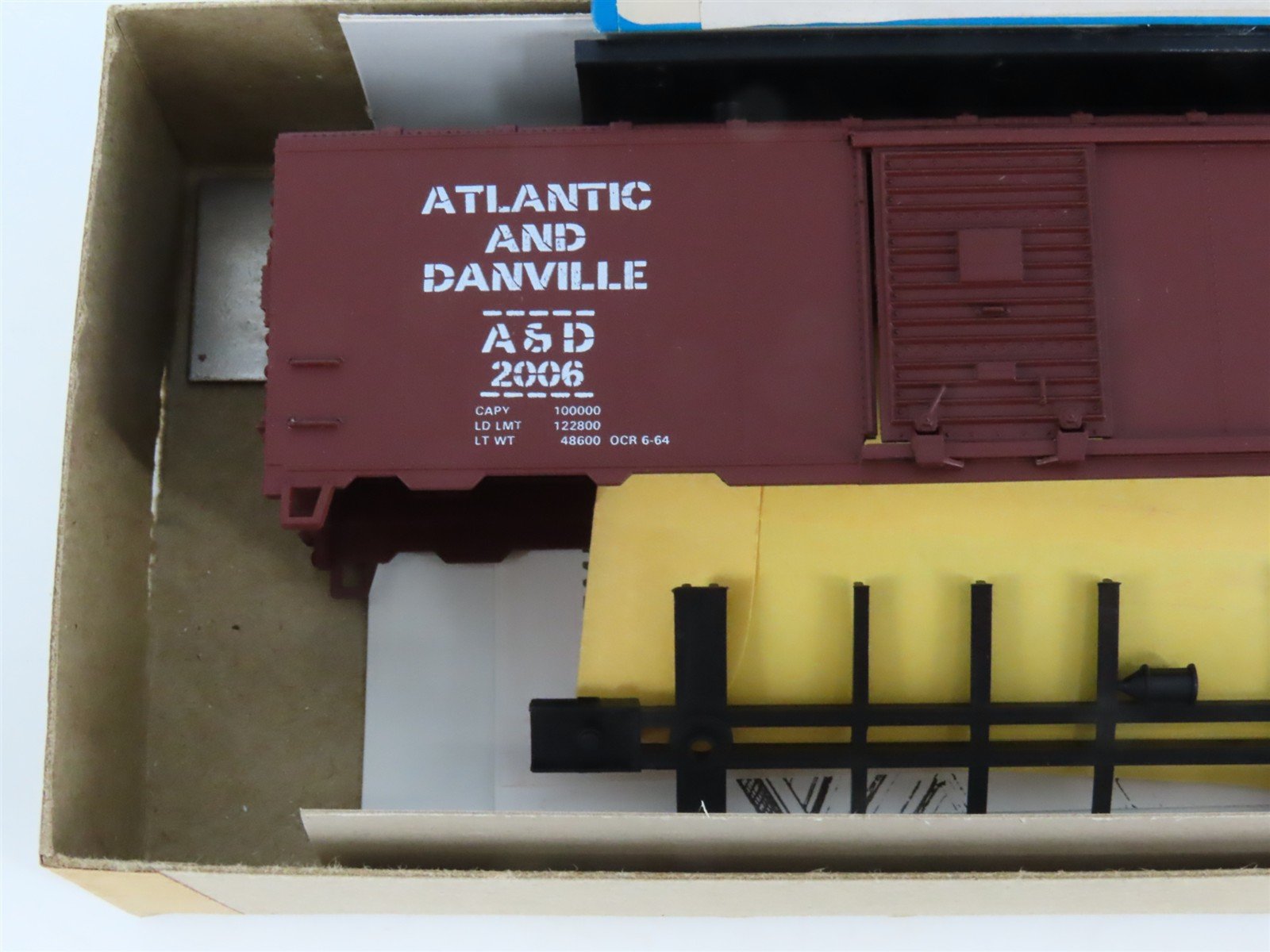 HO Scale Athearn Bev-Bel Kit #1736 A&D Atlantic & Danville 40' Box Car #2006