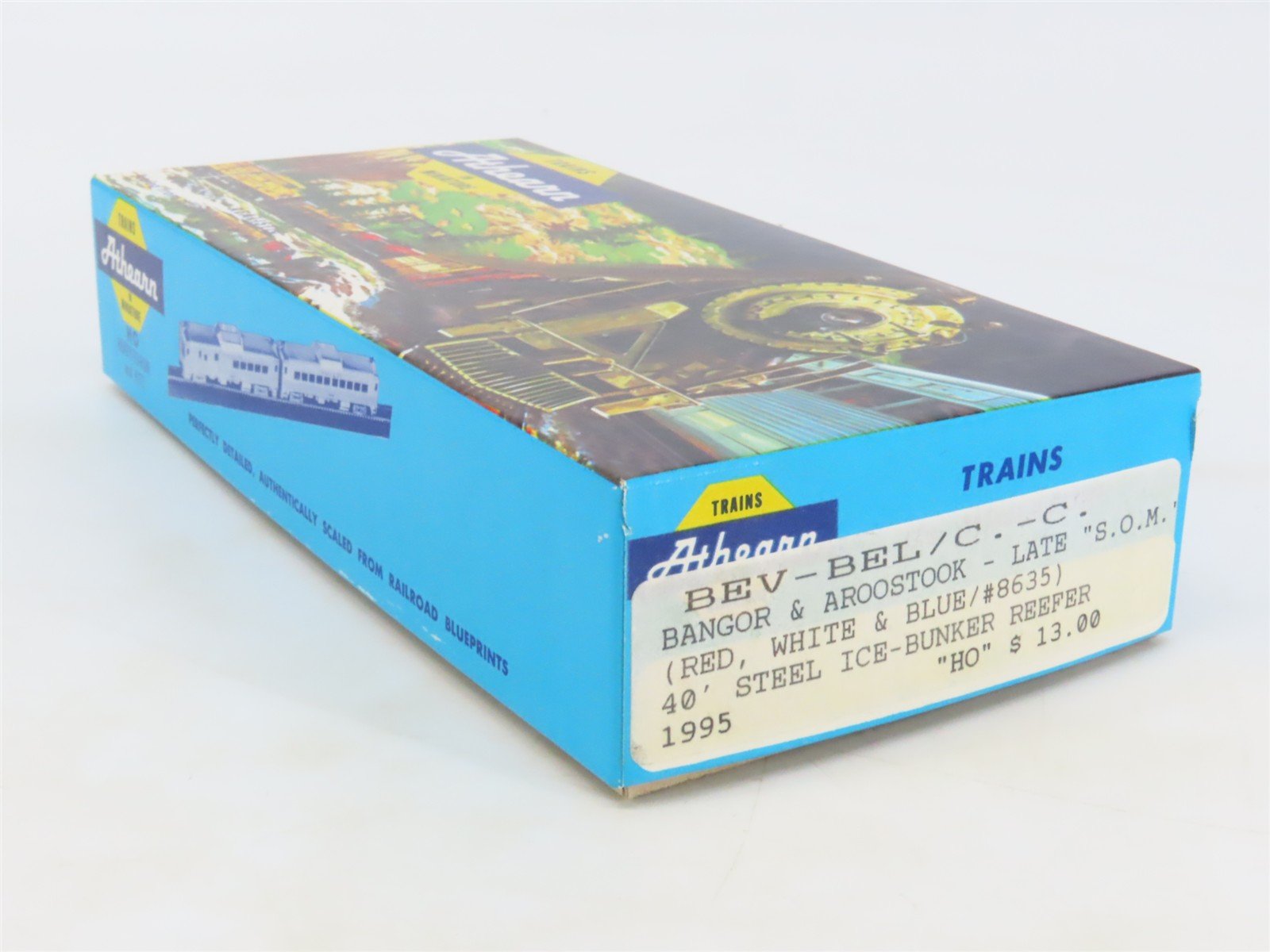 HO Scale Athearn Bev-Bel Kit #1995 BAR Bangor & Aroostook 40' Reefer #8635