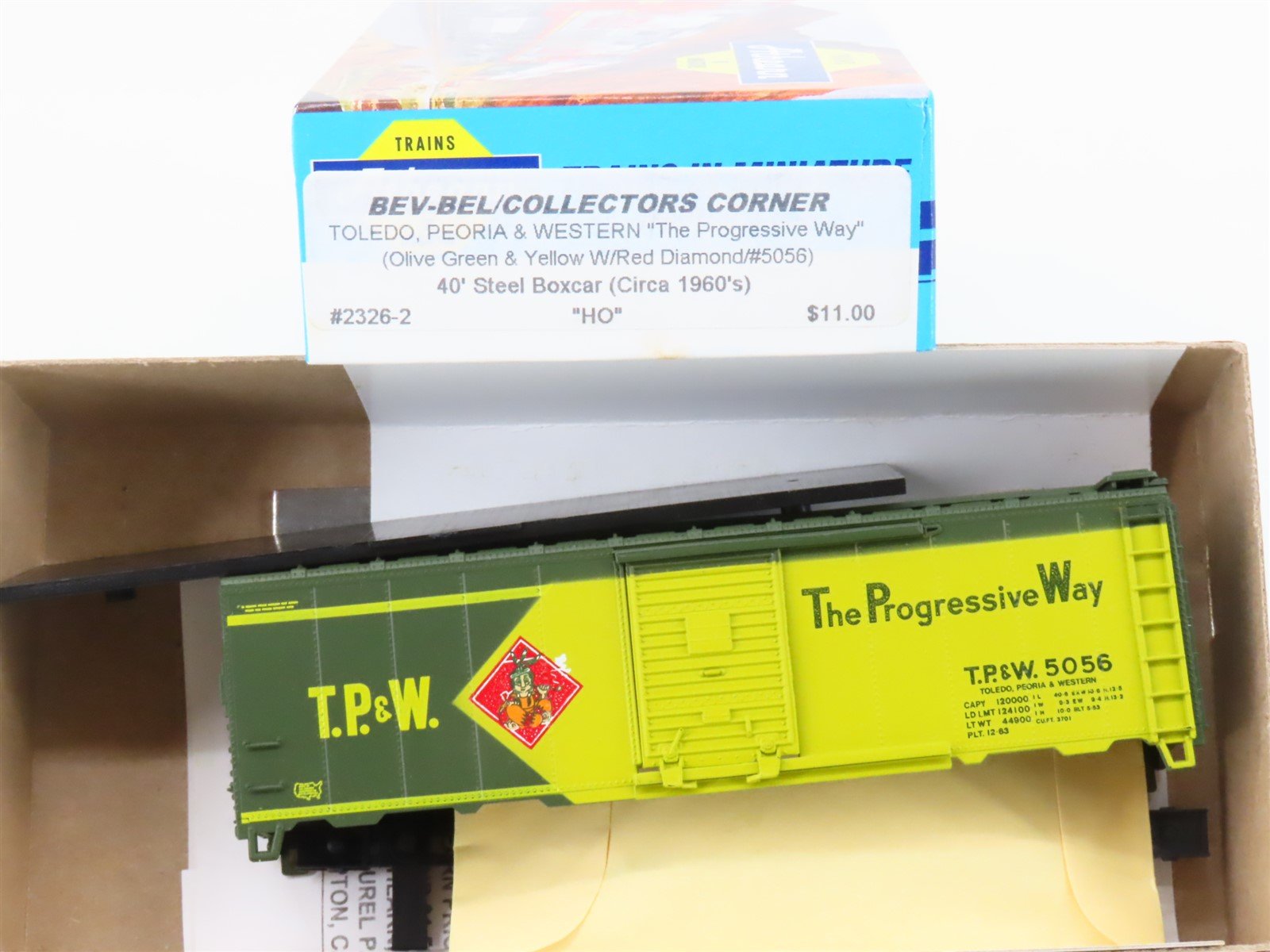 HO Scale Athearn Bev-Bel Kit 2326-2 TP&W "Progressive Way" 40' Box Car #5056