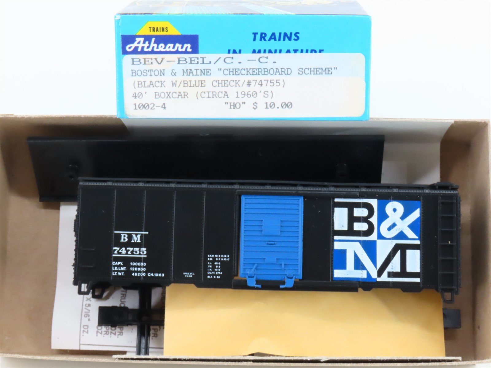 HO Scale Athearn Bev-Bel Kit 1002-4 B&M 