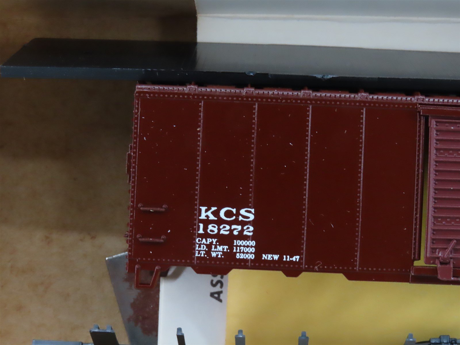 HO Scale Athearn Bev-Bel Kit 1093-1 KCS Kansas City Southern 40' Box Car #18272