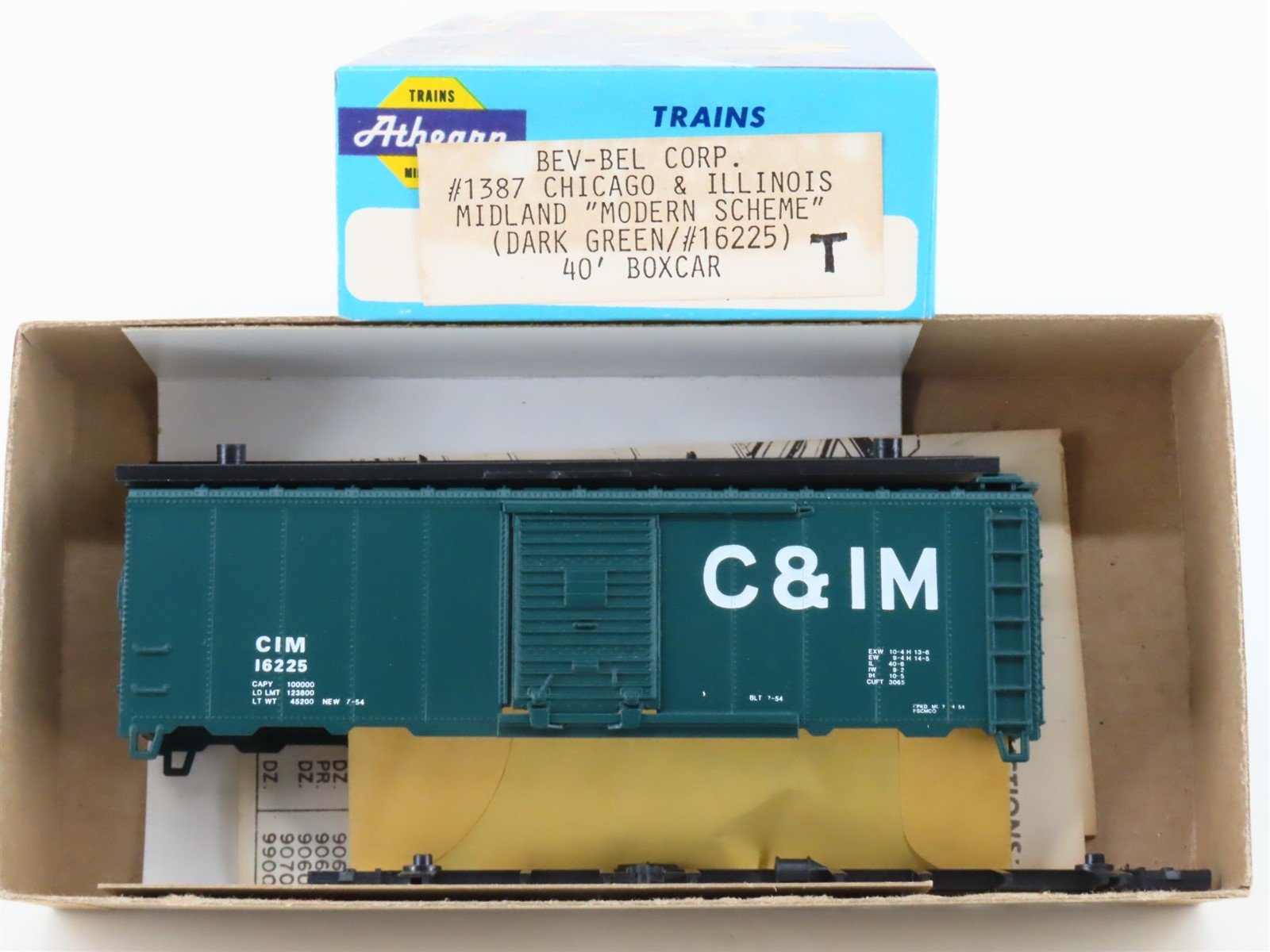 HO Athearn Bev-Bel Kit 1387 C&IM Chicago & Illinois Midland 40' Box Car #16225