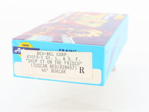 HO Scale Athearn Bev-Bel Kit 1013-1 SLSF Frisco 40' Single Door Box Car #28457