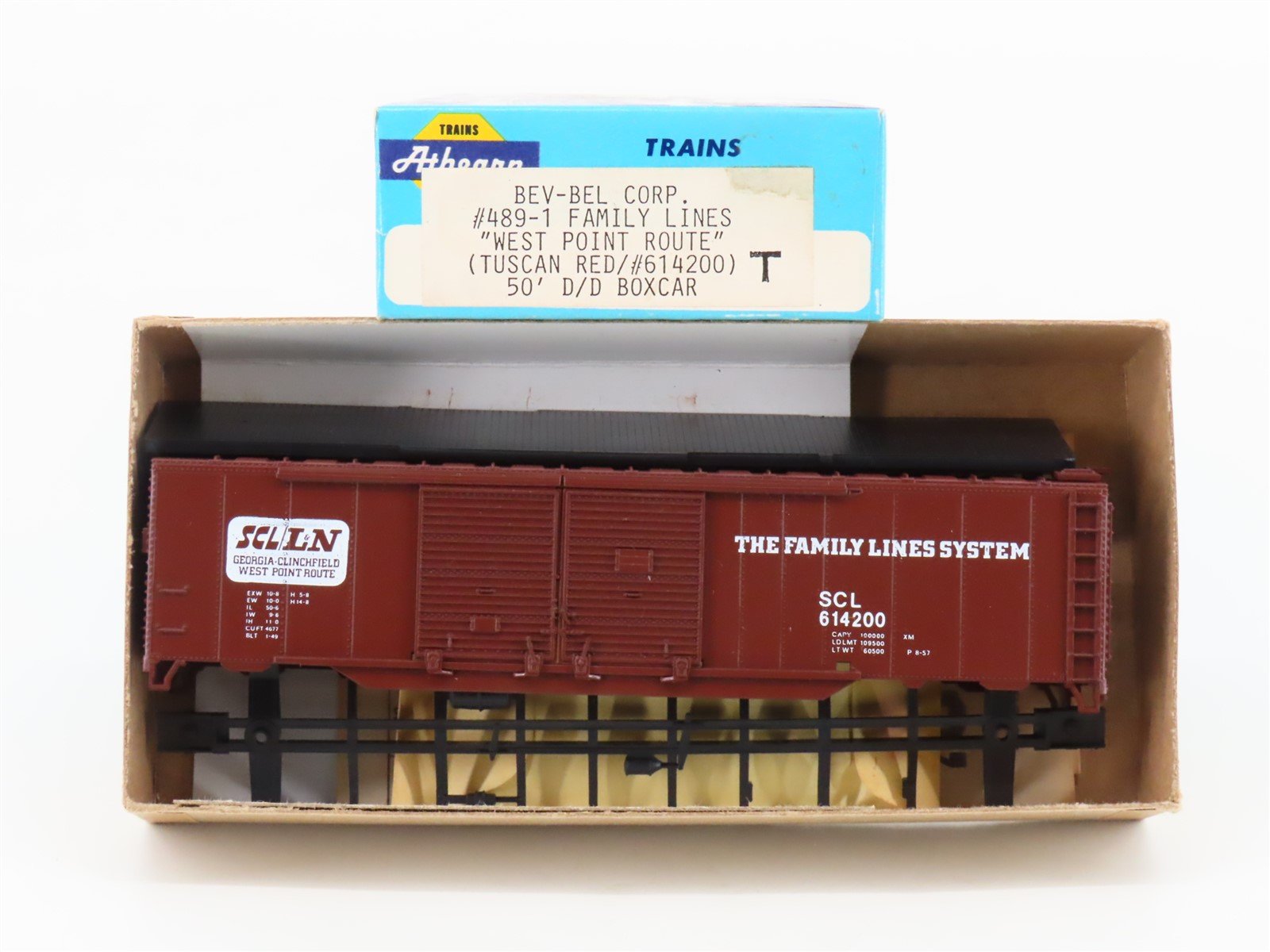 HO Athearn Bev-Bel Kit 489-1 SCL/L&N Family Lines West Point 50' Box Car #614200
