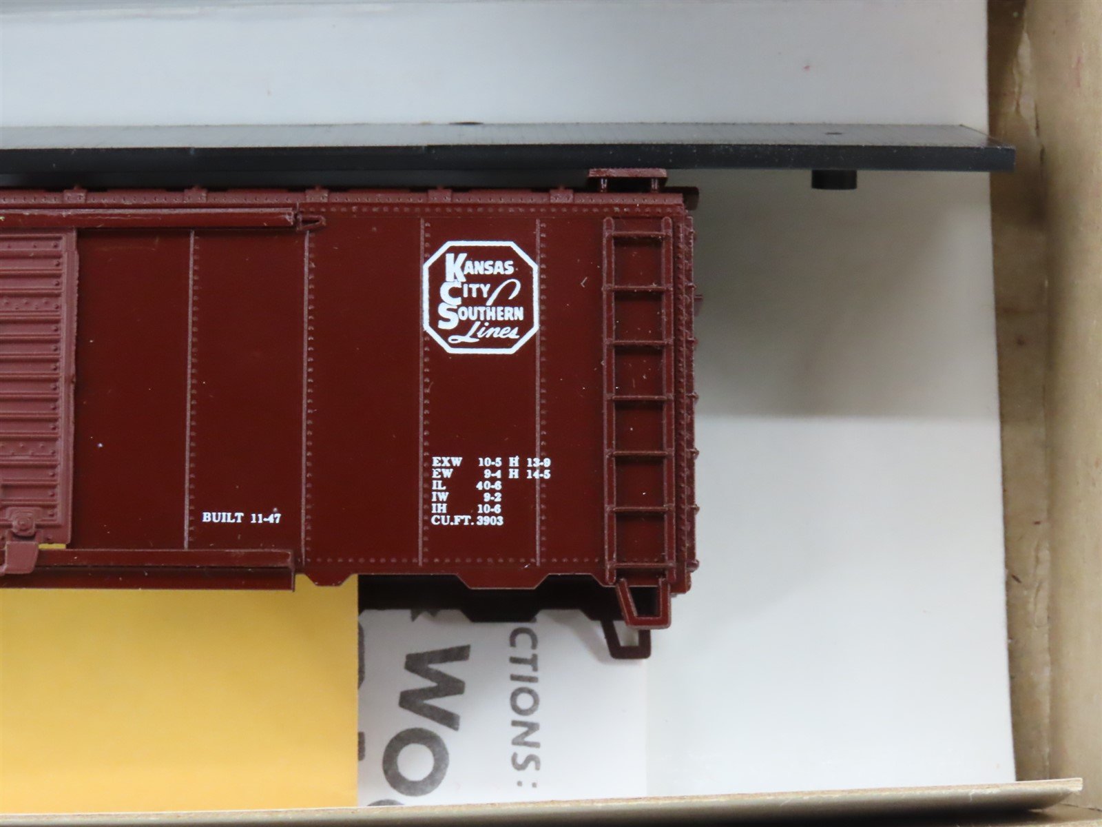 HO Scale Athearn Bev-Bel Kit 1093-1 KCS Kansas City Southern 40' Box Car #18272