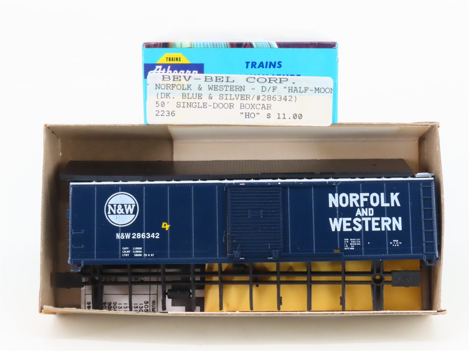 HO Athearn Bev-Bel Kit 2236 NW Norfolk & Western 50' Single Door Box Car #286342