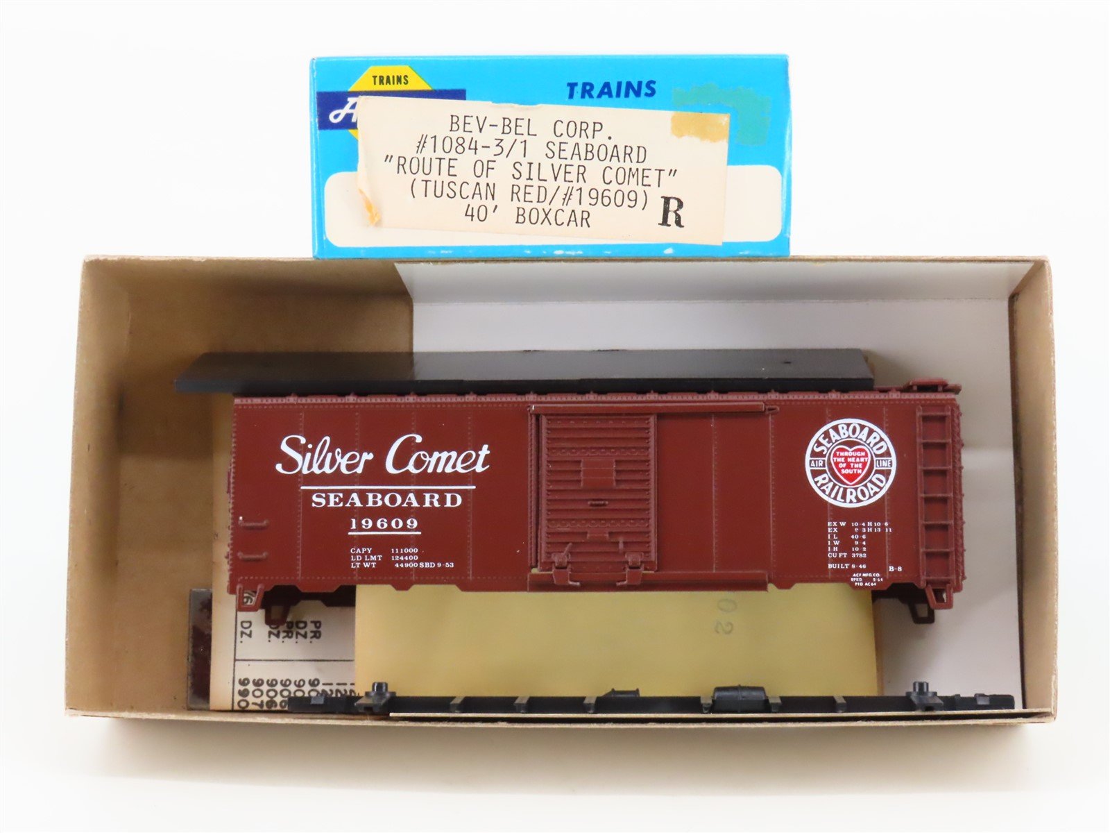 HO Athearn Bev-Bel Kit 1084-3/1 SAL "Silver Comet" 40' Steel Box Car #19609