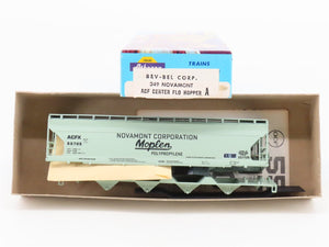 HO Athearn Bev-Bel Kit 349 ACFX Novamont 4-Bay Centerflow Covered Hopper #55705