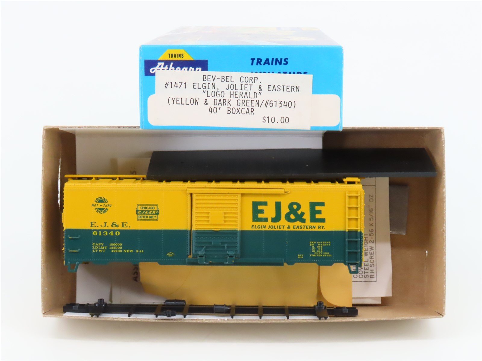 HO Scale Athearn Bev-Bel Kit 1471 EJ&E Eljin Joliet & Eastern 40' Box Car #61340