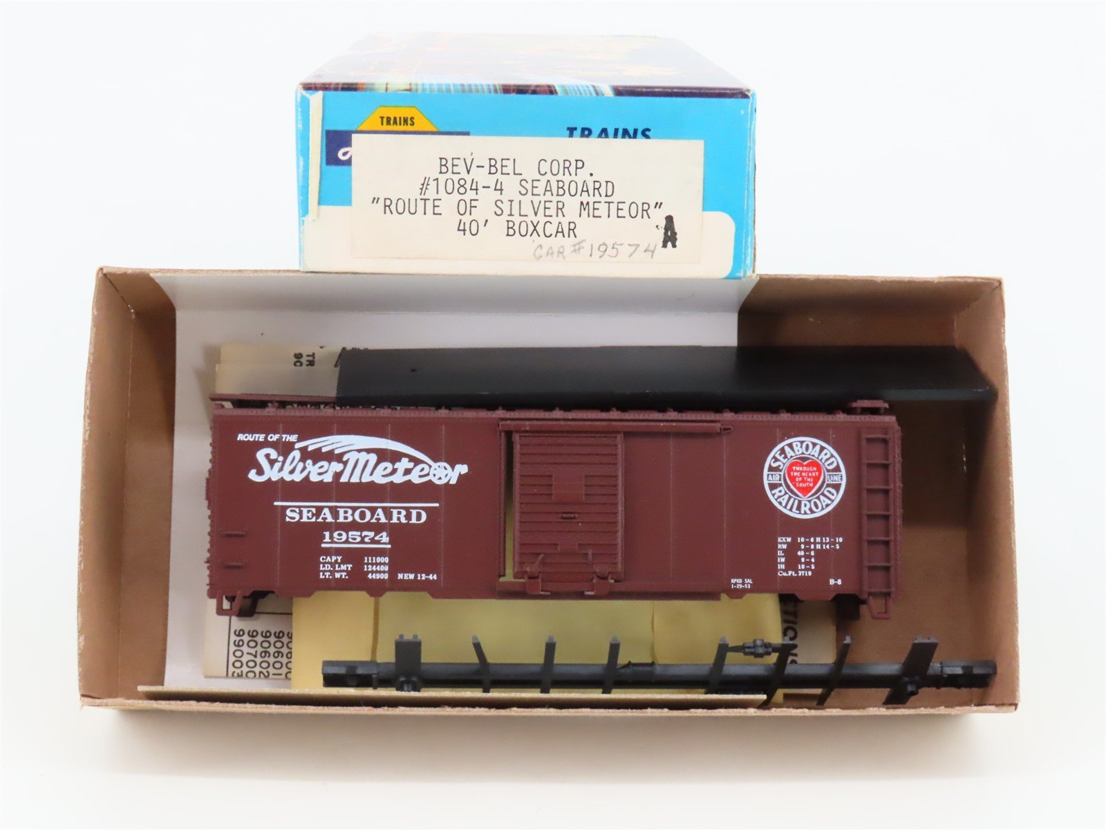 HO Athearn Bev-Bel Kit 1084-4 SAL "Silver Meteor" 40' Steel Box Car #19574