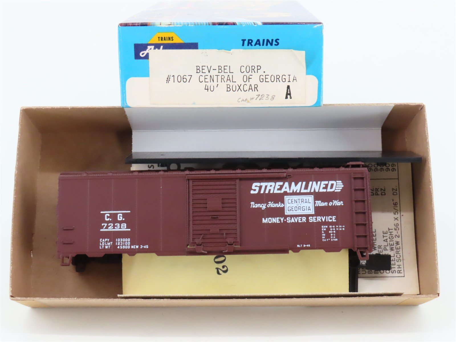 HO Athearn Bev-Bel Kit 1067 CG "Money Saver" 40' Single Door Box Car #7238