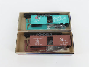 LOT of 10 HO Scale Roundhouse Kits WP/SOU/MILW/C&O/CP/B&O/CN/GN/SAL Box Cars