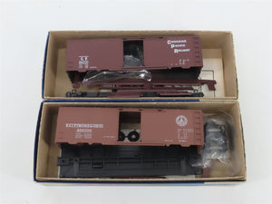 LOT of 10 HO Scale Roundhouse Kits WP/SOU/MILW/C&O/CP/B&O/CN/GN/SAL Box Cars