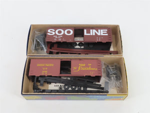 LOT of 10 HO Scale Roundhouse Kits UP/P&E/B&LE/NYC/SOO/ERIE/ & More Box Cars