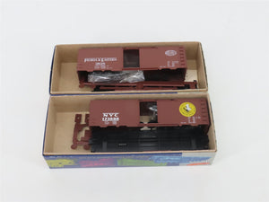 LOT of 10 HO Scale Roundhouse Kits UP/P&E/B&LE/NYC/SOO/ERIE/ & More Box Cars