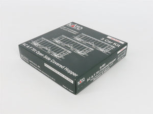 HO Scale KATO Kit 38-0201 BM Boston & Maine 2-Bay Covered Hoppers 3-Pack