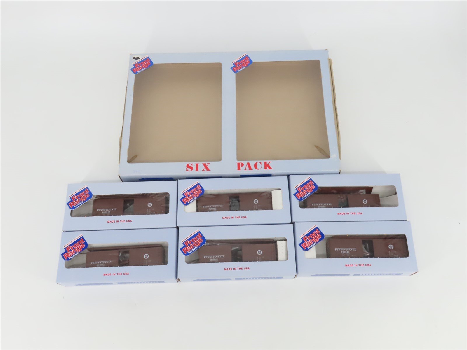 HO Scale Front Range Kit 4602 PRR Pennsylvania 40' Single Door Box Cars 6-Pack