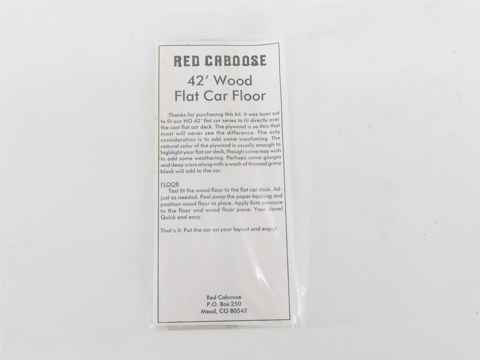 HO Scale Red Caboose Kit RC-2266-2 TC Tennessee Central 42' Flat Car #2706