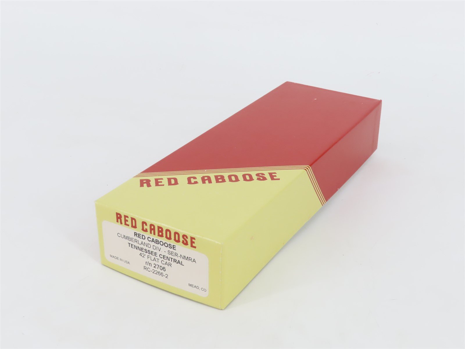HO Scale Red Caboose Kit RC-2266-2 TC Tennessee Central 42' Flat Car #2706