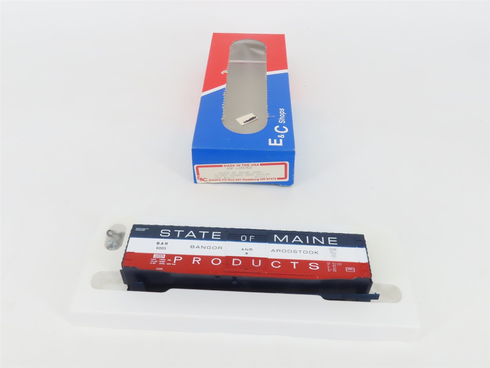 HO E&C Shops Kit 9003-1 BAR Bangor & Aroostook State of Maine 52' Box Car #6005